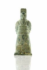 Ancient chinese doll with reflection