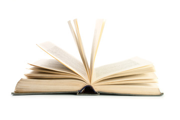 Open old book