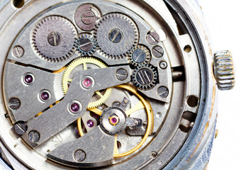 Fototapeta na wymiar Macro of old watches