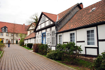 Fototapeta na wymiar Budynki mieszkalne w klasztorze Wöltingerode