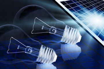 pannello solare con lampadina © luigi giordano
