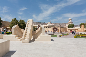 Obserwatorium Jantar Mantar, Jaipur, Indie - obrazy, fototapety, plakaty