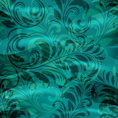 vector  spring floral pattern on blue - 31636708