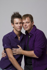 Two guys showing their affection