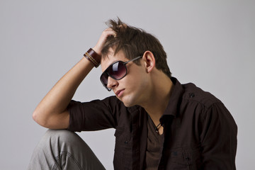 Cool boy with sunglasses