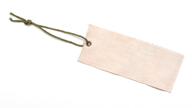 Close-up Of An Empty Tag On Pure White Background