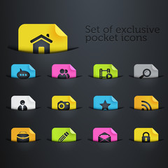 brilliant web icons in the pockets