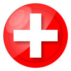 First aid medical sign isolated over white background