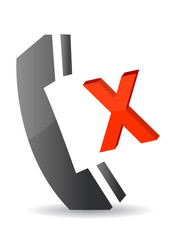 Obraz premium missed call illustration icon
