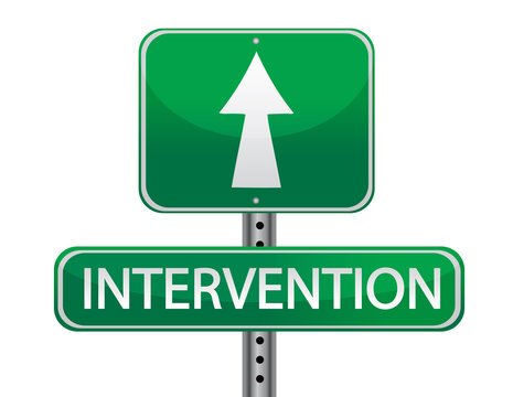 intervention street sign concept