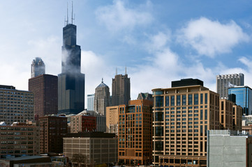 Fototapeta na wymiar Chicago downtown architecture.