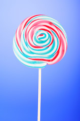 Colorful lollipop against the background