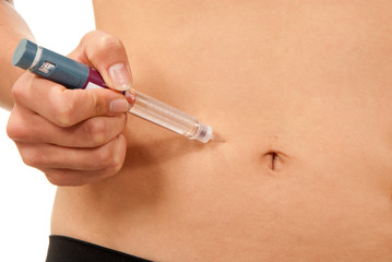 Diabetes dependent  humalog human insulin shot