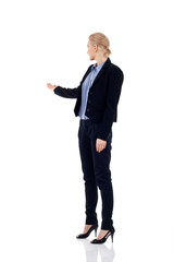 business woman presenting