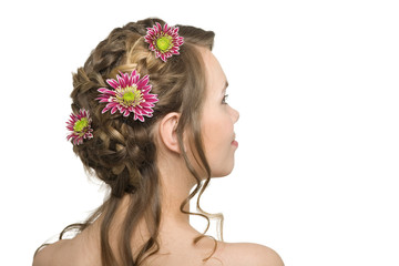 Girl with flowers in their hair