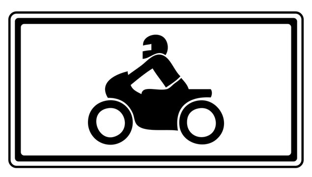 Zusatzzeichen Motorrad F&uuml;hrerscheinklasse A