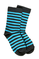 Pair of child's striped socks