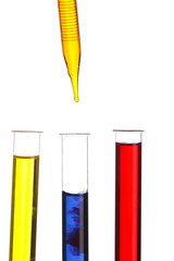 test tubes and dropper