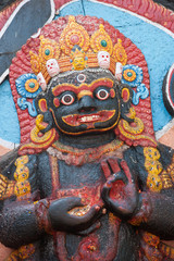 Kala Bhairava, deity of Newars, Durbar Square, Kathmandu, Nepal