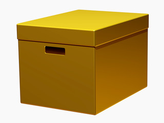 goldene Kiste, Schachtel oder Karton