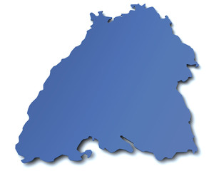 Obraz premium Karte von Baden Württemberg