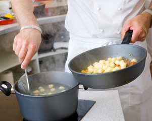 Chef preparing food