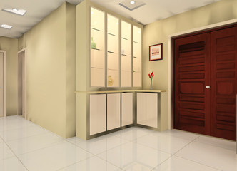 a corridor illustration design