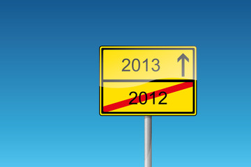 Schild 2012 2013 Neujahr Jahr Jahreswechsel Silvester