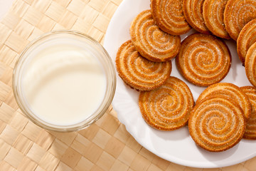 milk and pastry