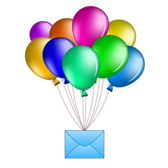 Balloons with mail