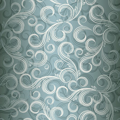 Fototapeta na wymiar Seamless curl floral background, Illustration in eps10 format.