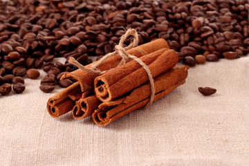 Coffee  and vanilla background