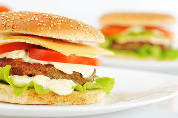 hamburger with cutlet