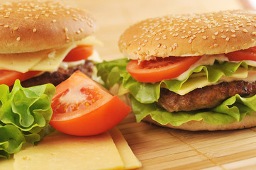 hamburger with cutlet