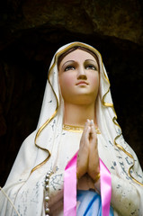 Virgin mary statue at Ayutthaya province, Thailand.