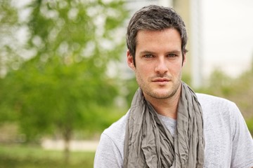Handsome man outdoors