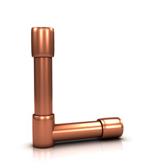 3d Copper tubing letter - L