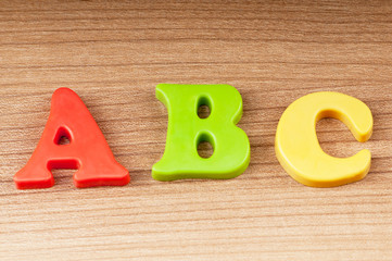 Early education concept with letters