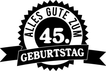 Alles Gute zum 45. Geburtstag