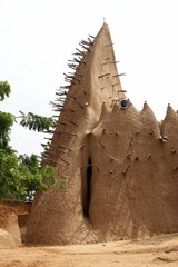 Stary meczet gliniany w Mali - obrazy, fototapety, plakaty