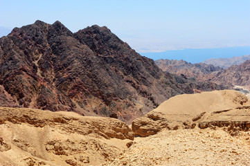 Mountains in the south of Israel, down to the Red Sea