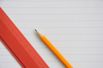 ruler and pencil