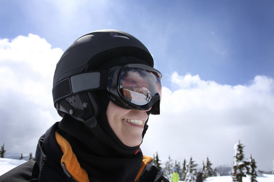 woman in ski outfit