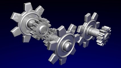 M&eacute;canique _ Engrenage chrome