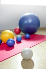 balls stability and toning pilates sport gym yoga mat © lunamarina