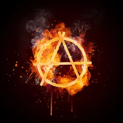 Cercles muraux Flamme Anarchie du tourbillon de feu