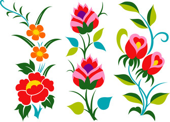 Obraz na płótnie Canvas flower set icon design