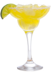 margarita cocktail on white background