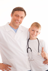 Fototapeta premium The boy in a doctors