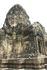 Texture of Thai ancient remains at the temple in Lopburi